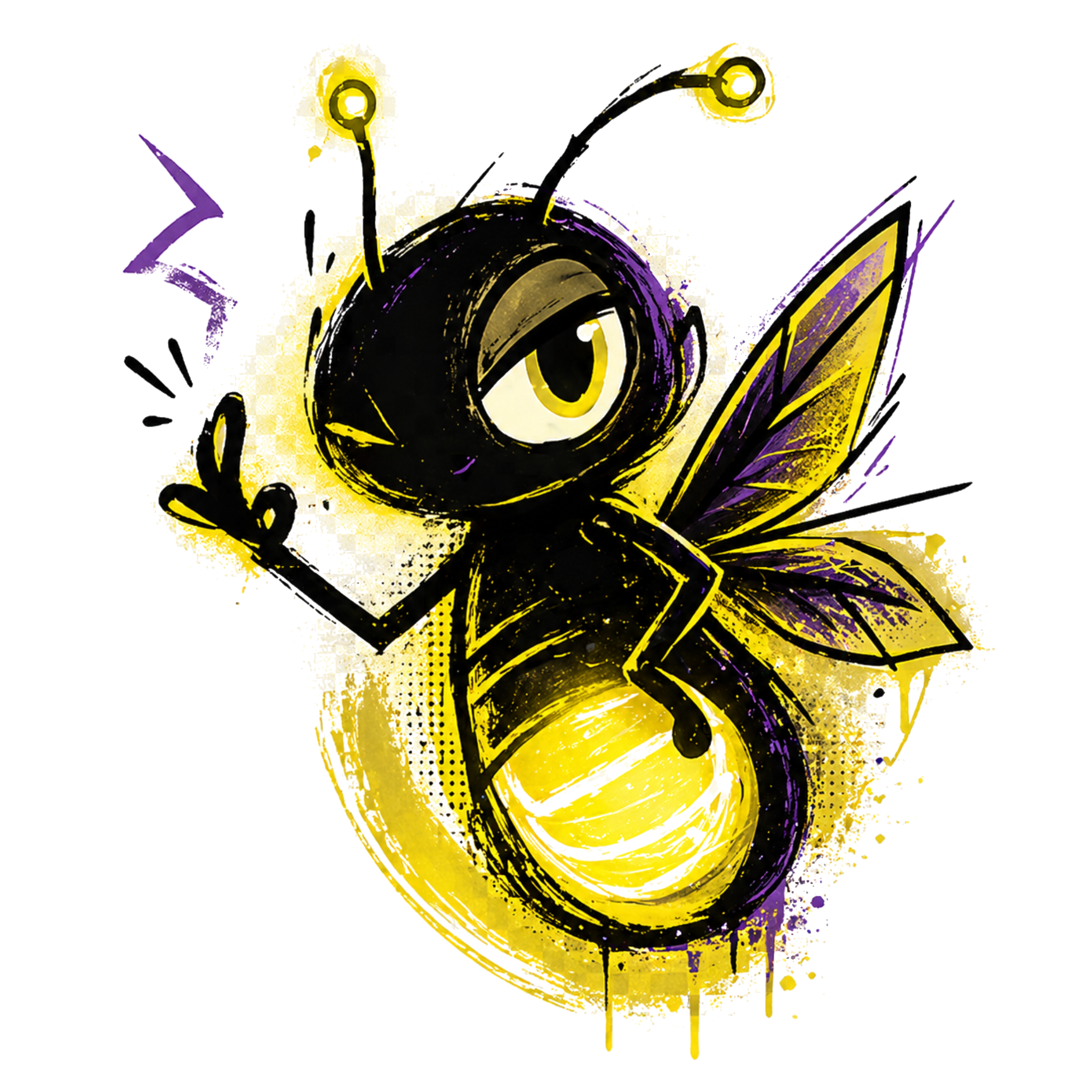 The Lightning Bug — Yureesh Hooker's coaching companion mascot